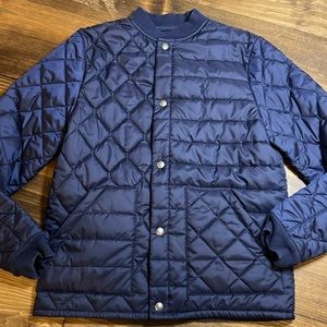 RALPH LAUREN POLO NAVY BLUE BUTTON UP BOYS LIGHT PUFFER JACKET SIZE YL 14-16
